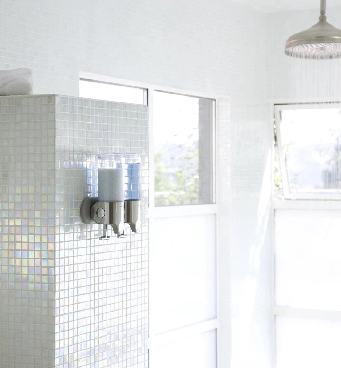 Simplehuman Zeepdispenser Wand Duo - RVS - 22.6x9.4x24.5 Cm - Zilver 7 Simplehuman Zeepdispenser Wand Duo - RVS - 22.6x9.4x24.5 Cm - Zilver - Afbeelding 5