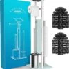 EDELHAND© Toiletpapierhouder Staand Als Toiletset [met GRATIS Toiletborstel] - Roestvrijstalen Toiletpapierhouder Staand Met Toiletborstel En Toiletpapieropslag - Toiletset Met Dienblad -Badkamer Wijs 1114x1200 2