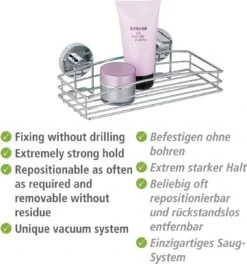 WENKO Vacuum-Loc Doucherek Chroom - Bevestigen Zonder Boren 24 WENKO Vacuum-Loc Doucherek Chroom - Bevestigen Zonder Boren -Badkamer Wijs 1121x1200 1