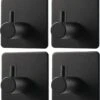 Trendfield Handdoekhaakjes Zelfklevend Zwart - 4 Vierkante Zwarte Handdoek Haakjes - Handdoekhaak - Zwart -Badkamer Wijs 1122x1200 1