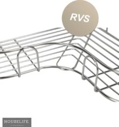 Doucherek Zonder Boren - RVS - Zelfklevend Doucherekje - Hangend – Hoek – Inclusief 2 Muurstickers -Badkamer Wijs 1125x1200 2