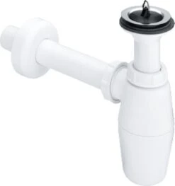 Viega Kunststof Plugbekersifon Met Muurbuis 5/4 Met Rozet -Badkamer Wijs 1128x1200