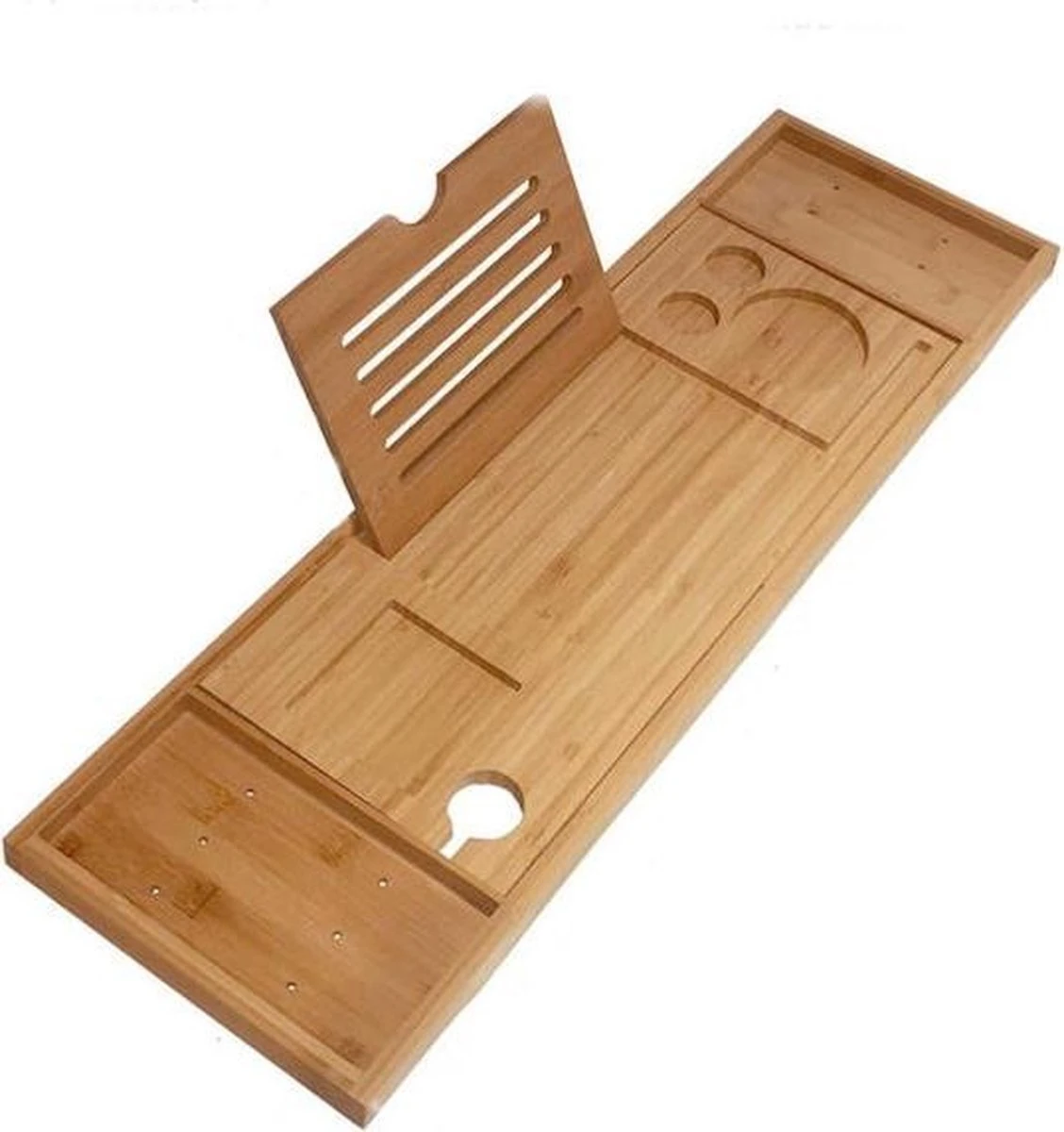 Merkloos Decopatent® Luxe Badplank - Badrekje - Uitschuifbaar 75 Tot 110 Cm - Boekenhouder - Tablethouder - Bamboe Hout Badplankje - Badrek 6 Merkloos Decopatent® Luxe Badplank - Badrekje - Uitschuifbaar 75 Tot 110 Cm - Boekenhouder - Tablethouder - Bamboe Hout Badplankje - Badrek - Afbeelding 4