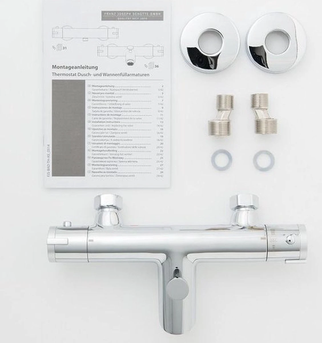 SCHÜTTE London Thermostatische Badkraan - Hartafstand 150 Mm - Chroom 13 SCHÜTTE London Thermostatische Badkraan - Hartafstand 150 Mm - Chroom - Afbeelding 11