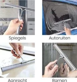 Aquafy Raamwisser RVS - Incl. Douchespons - Douchetrekker Voor Badkamer - Raamwisser Douche - Douchewisser RVS - Luxe Trekker Met Ophanghaak -Badkamer Wijs 1129x1200 5