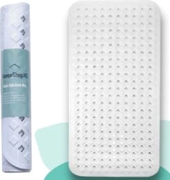 The Original - Douchemat Antislip - Wit - 88x40cm - Antislipmat Badmat Voor Bad & Douche - Anti Slip Mat Met Zuignappen -Badkamer Wijs 1130x1200 4