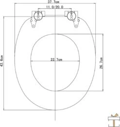 Happyment Antibacteriële Toiletbril - Met Softclose - Universeel - Toiletbrillen Met Kiezel Print - WC Bril - Toiletzitting -Badkamer Wijs 1133x1200 7