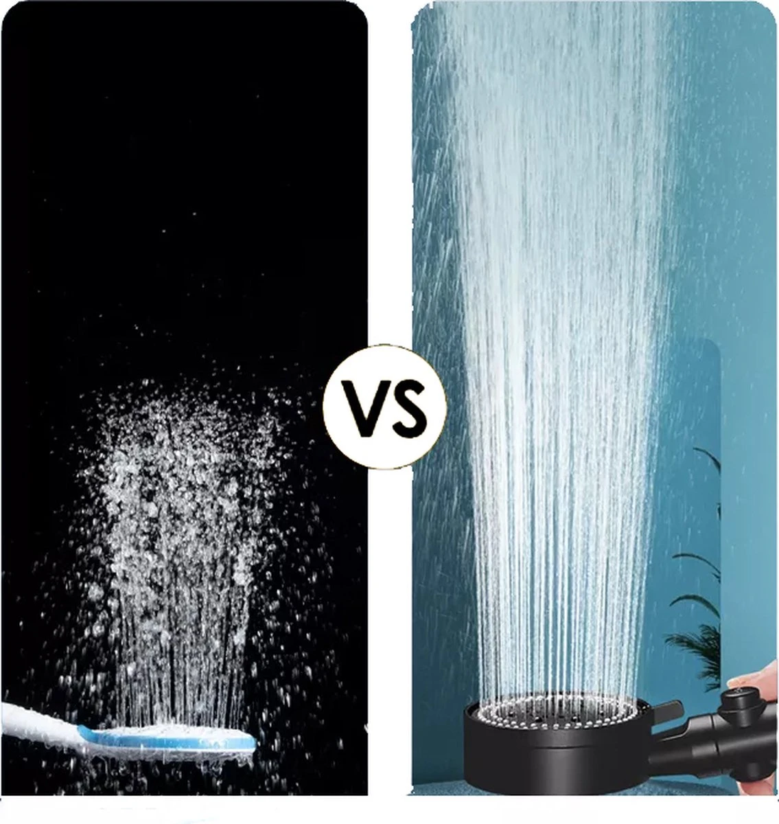 Merkloos Waterbesparende Douchekop - Handdouche - Regendouche - Met ECO STOP Knop - 5 Standen - ABS - Zwart 5 Merkloos Waterbesparende Douchekop - Handdouche - Regendouche - Met ECO STOP Knop - 5 Standen - ABS - Zwart - Afbeelding 3