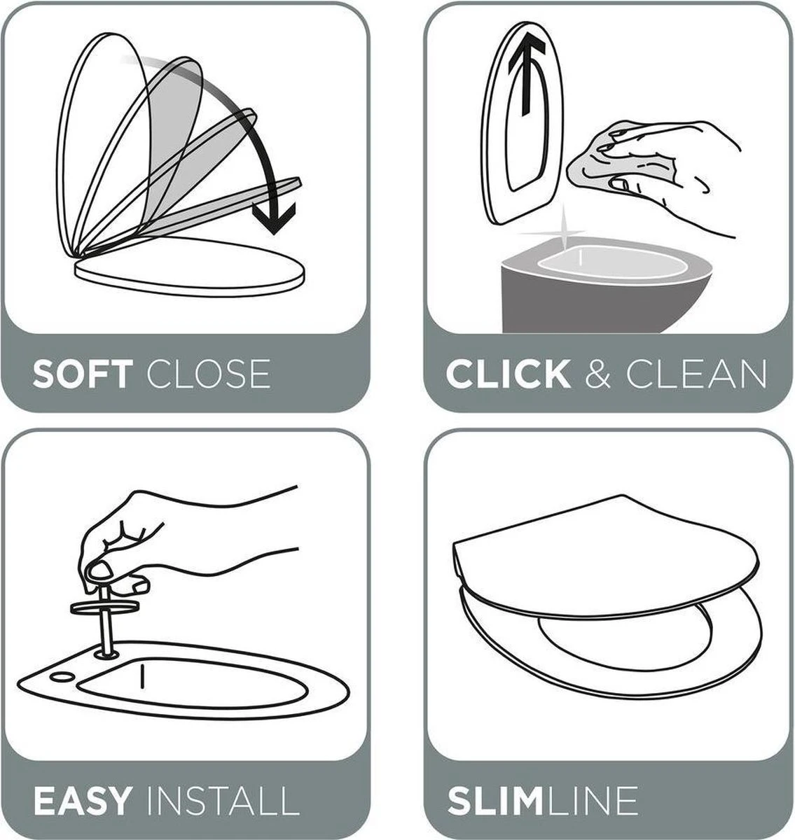 Tiger Elvas - Toiletbril - WC Bril - Duroplast - Wit 7 Tiger Elvas - Toiletbril - WC Bril - Duroplast - Wit - Afbeelding 5