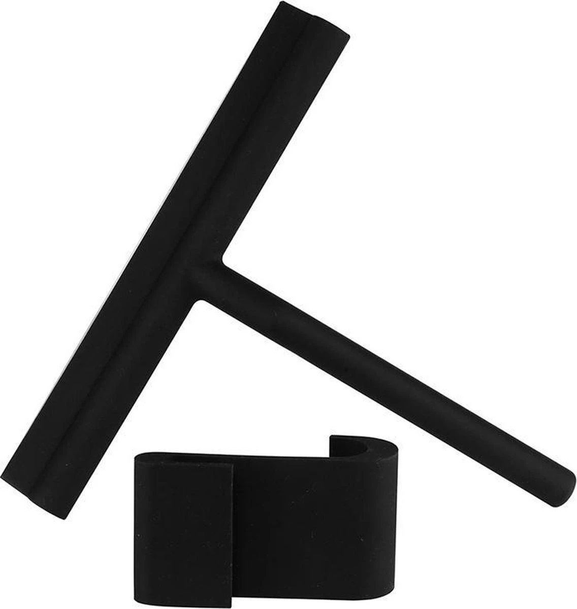 Merkloos Douchewisser Zwart Met Ophangsysteem Luxe –Trekker Douche - Siliconen 5 Merkloos Douchewisser Zwart Met Ophangsysteem Luxe –Trekker Douche - Siliconen - Afbeelding 3