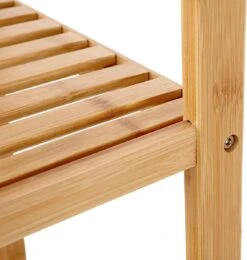 Staand Badkamer Wandrek Met 5 Etages - Smal Opbergrek - 146 Cm Hoog, 33 Cm Breed - Bamboe -Badkamer Wijs 1138x1200 6