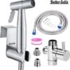 BetterSells® Bidet Handdoucheset - Shattaf - Bidet Sproeier Uit Geborsteld RVS - Inclusief Slang, T-stuk & Wandhouder -Badkamer Wijs 1140x1200 7