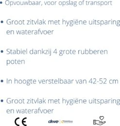 Drive Douchestoel Dsf 130 Opvouwbaar - Hygiene Uitsparing -Badkamer Wijs 1141x1200 5