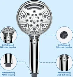 Salvano Douchekop - Waterbesparend - Regendouche - 9 Standen 18 Salvano Douchekop - Waterbesparend - Regendouche - 9 Standen -Badkamer Wijs 1143x1200 3