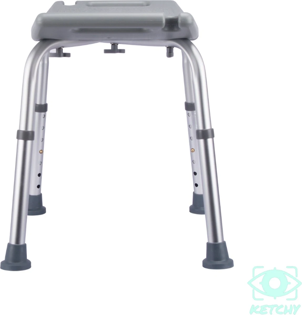 Ketchy Douchekruk - In Hoogte Verstelbaar - Douchekrukje - Roestvrij - 130kg Draagkracht - Comfortabel Zitkussen 16 Ketchy Douchekruk - In Hoogte Verstelbaar - Douchekrukje - Roestvrij - 130kg Draagkracht - Comfortabel Zitkussen - Afbeelding 14