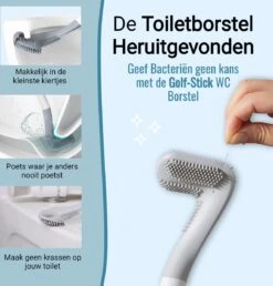 Mmoods Siliconen Golf Toiletborstel – WC Borstel Met Houder – Flexibele Siliconen WC Borstel – Antibacterieel – Hygiënisch – Wit -Badkamer Wijs 1148x1200