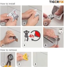 Tiger TigerFix Type 1 - Tiger Accessoires Monteren Zónder Boren -Badkamer Wijs 1151x1200 3