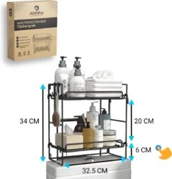 AlShiha®WC Rek - Toiletrolhouder - Badkamer Rek - Zelfklevend (zonder Boren) - Wc Rolhouder - Doucherek Hangend- Badkamerrek - Doucherek - Doucherek Zonder Boren - Toiletrolhouder - Toiletrolhouder Met Plankje -Badkamer Wijs 1152x1200 11
