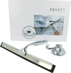 Aquafy Raamwisser RVS - Incl. Douchespons - Douchetrekker Voor Badkamer - Raamwisser Douche - Douchewisser RVS - Luxe Trekker Met Ophanghaak -Badkamer Wijs 1155x1200 7