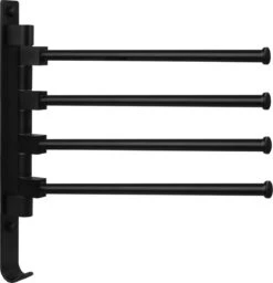 QUVIO Handdoekrek Met 4 Armen / Wandrek / Handdoekrek Keuken / Handdoekenrek Badkamer / Handdoekenrek / Handdoekrek / Handdoekrek Badkamer / Handdoekhaakjes / Handdoekhouder / Wandplank - Verstelbaar - Staal -Badkamer Wijs 1156x1200 1