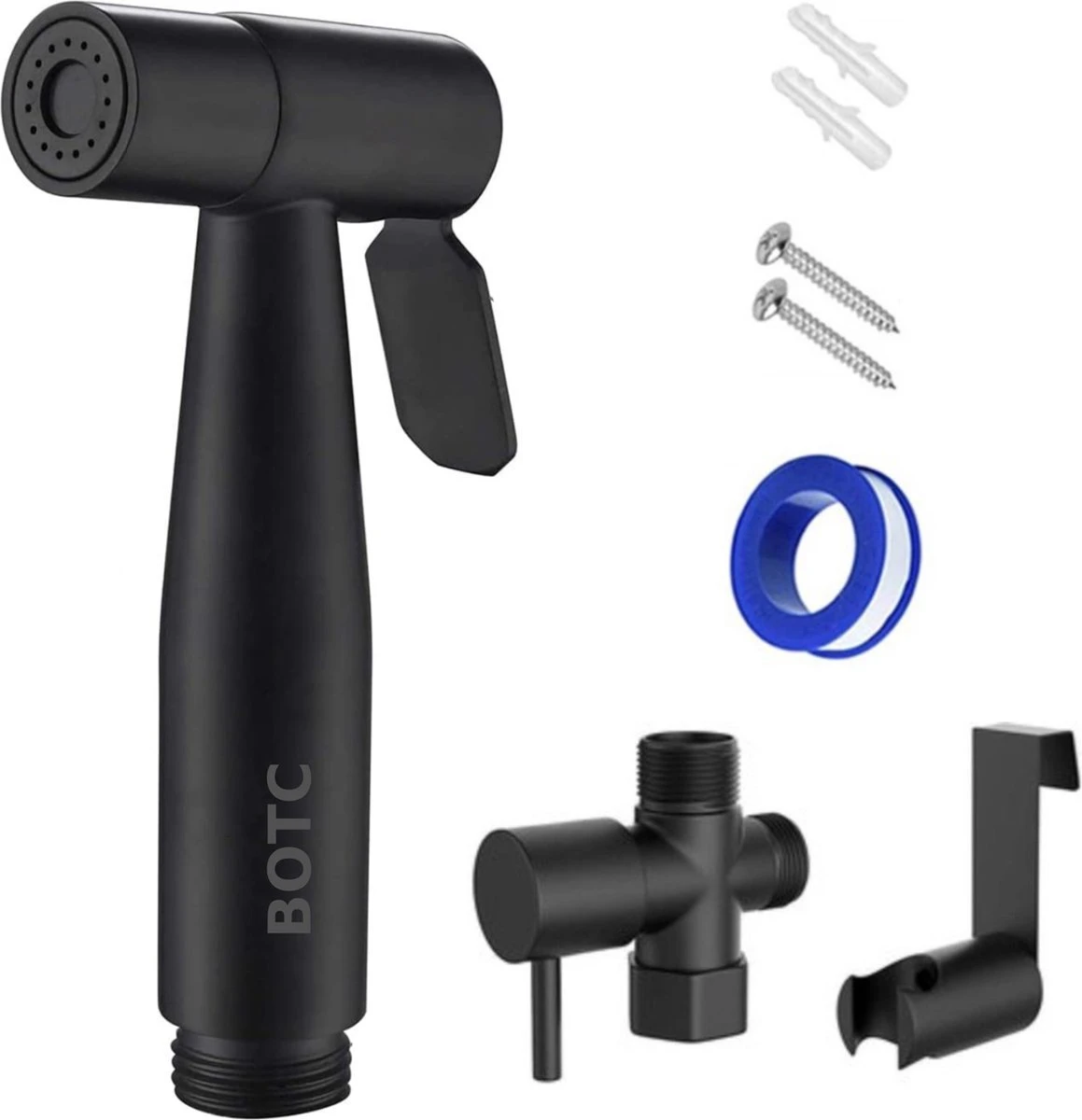 BOTC Bidet Handdouche - Shattaf - Bidet Sproeier - Bidetkraan - Zwart 3 BOTC Bidet Handdouche - Shattaf - Bidet Sproeier - Bidetkraan - Zwart