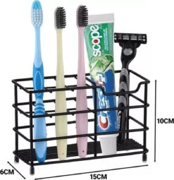 Merkloos Waal - Tandenborstelhouder - Tandenborstel Doosje - Tandenborstel Koker - Industrieel - Zwart - RVS -Badkamer Wijs 1162x1200 10