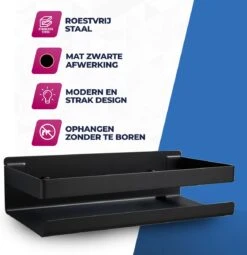 Roegaarden Doucherek Zonder Boren - Doucherekjes - Hangend - Zwart RVS - 23 CM -Badkamer Wijs 1162x1200 9