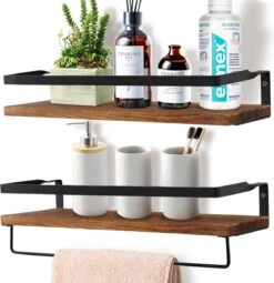 Zwevende Wandplank - 2 Stuks - 40cm - Handdoekhouder En 8 Haakjes - Badkamerplank Decoratieve Muur Opbergplanken Voor Badkamer Slaapkamer, Woonkamer, Keuken Plank 23 Zwevende Wandplank - 2 Stuks - 40cm - Handdoekhouder En 8 Haakjes - Badkamerplank Decoratieve Muur Opbergplanken Voor Badkamer Slaapkamer, Woonkamer, Keuken Plank -Badkamer Wijs 1164x1200 10