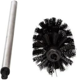 Merkloos Universele Toilet Borstel Zwart Met Handgreep RVS - Wc Borstel - Toiletborstel - Set Van 2 -Badkamer Wijs 1164x1200 3