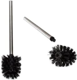 Merkloos Universele Toilet Borstel Zwart Met Handgreep RVS - Wc Borstel - Toiletborstel - Set Van 2 -Badkamer Wijs 1164x1200 4