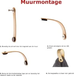 Brute Strength - Leren Magneet Theedoekhaak - Zwart - 2 Stuks - Ophanghaakje - Keukendoekhaakje - Handdoekhaakje - Handdoeklus - Handdoekhanger - Handdoekhaak - Magnetisch -Badkamer Wijs 1164x1200 7
