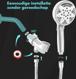 Salvano Douchekop - Waterbesparend - Regendouche - 9 Standen 15 Salvano Douchekop - Waterbesparend - Regendouche - 9 Standen -Badkamer Wijs 1164x1200 8