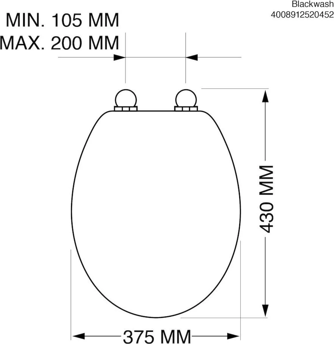 Tiger Blackwash - Toiletbril - WC Bril - MDF - Zwart 15 Tiger Blackwash - Toiletbril - WC Bril - MDF - Zwart - Afbeelding 13