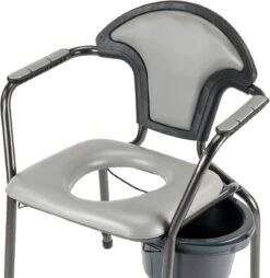 Toiletstoel Grijs Met Comfortabele Zitting En Emmer Met Deksel - Postoel - WC Stoel 8 Toiletstoel Grijs Met Comfortabele Zitting En Emmer Met Deksel - Postoel - WC Stoel -Badkamer Wijs 1166x1200 14