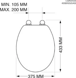 Tiger Leatherlook - Toiletbril - WC Bril - MDF - Zwart -Badkamer Wijs 1166x1200 15