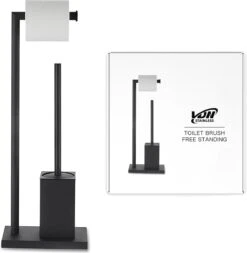VDN Stainless Wc Rolhouder Staand - Wc Borstel Met Houder Zwart - Toiletrolhouder En Toiletborstel Met Houder - Vierkant - RVS - 2 In 1 -Badkamer Wijs 1170x1200 1