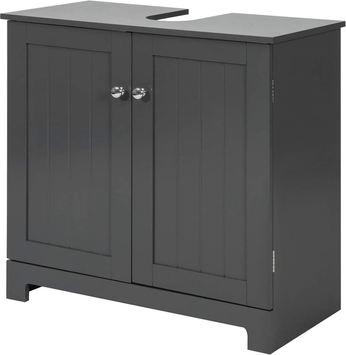 Mara Wastafel Onderkast - Badkamerkast - Wastafelmeubel - Badkamermeubel - Praktisch - Donkergrijs - MDF - 60 X 29 X 60 Cm 3 Mara Wastafel Onderkast - Badkamerkast - Wastafelmeubel - Badkamermeubel - Praktisch - Donkergrijs - MDF - 60 X 29 X 60 Cm