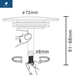 RVS Badkuip Afvoerplug Badkamer - Badkuipstop Met Dubbele Afdichting – Verstelbare Badplug Universele Afvoerplug Voor Uw Badkuip - 72 Mm -Badkamer Wijs 1172x1200 2