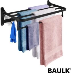 Baulk® - Droogrek – Handdoekrek – Droogrek Hangend – Inklapbaar - Badkamer – RVS – Zwart – Modern – Dutch Design -Badkamer Wijs 1172x1200 8