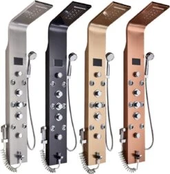 Douchepaneel Met Massage - Regendouche - Massage Jets - Waterval Douche - Met Thermostaatkraan En Handdouche - Zilver - Opbouw - Douchekop - Flanner® 13 Douchepaneel Met Massage - Regendouche - Massage Jets - Waterval Douche - Met Thermostaatkraan En Handdouche - Zilver - Opbouw - Douchekop - Flanner® -Badkamer Wijs 1173x1200 12