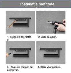 SaniRay Toiletrolhouder Met Telefoonhouder - Toiletrolhouder Met Planchet Voor Telefoon - Kunststof - WC Rolhouder Met Plankje Voor Telefoon. -Badkamer Wijs 1173x1200 6
