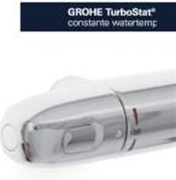 GROHE Grohtherm 1000 New Thermostatische Douchekraan - EcoJoy® - 12cm - Zonder Koppelingen - Chroom - 34147003 -Badkamer Wijs 1175x1200 12