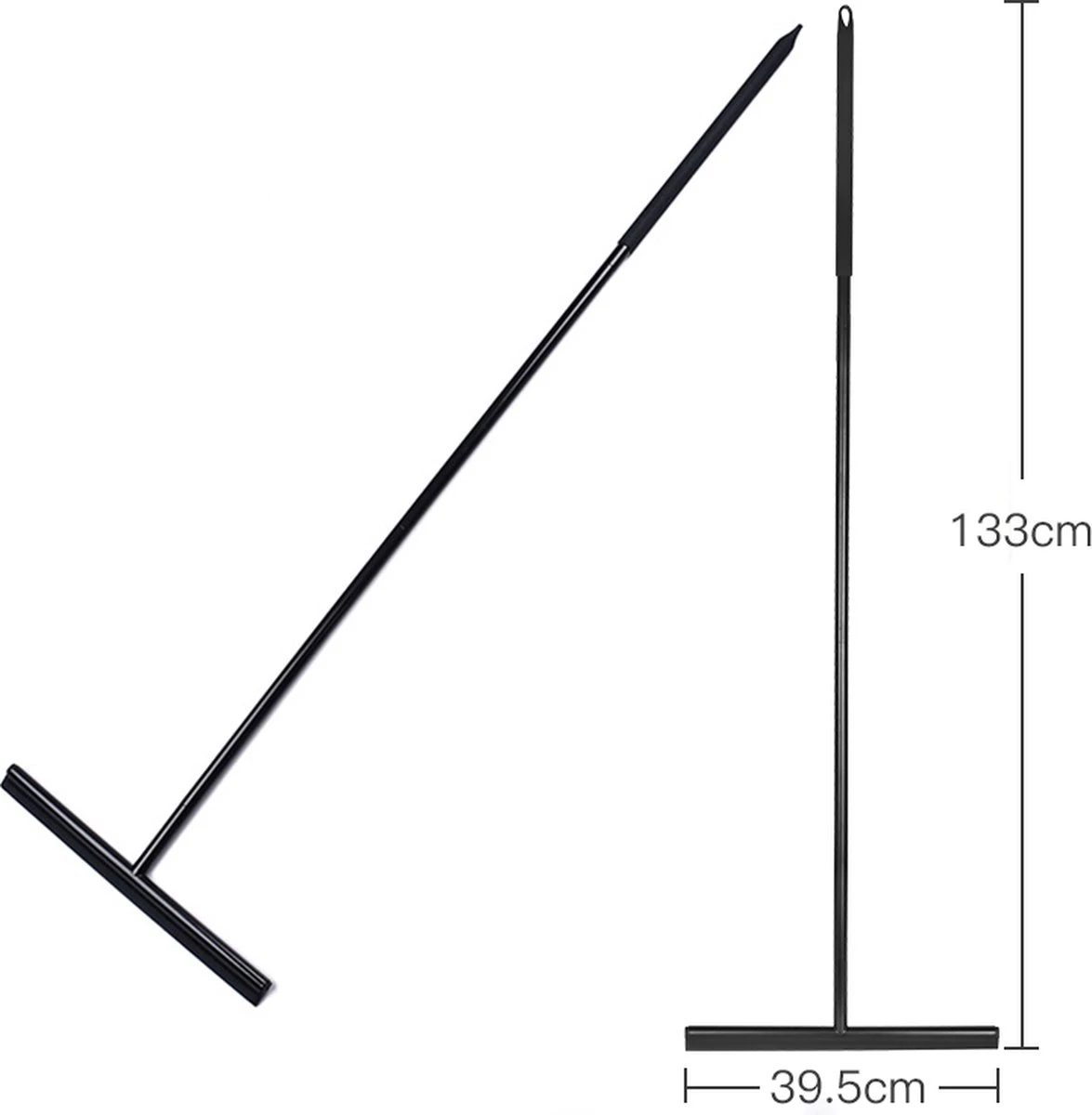 Vloerwisser - RVS - Vloertrekker Met Steel - Badkamer - Douchewisser Zwart - Douchetrekker 10 Vloerwisser - RVS - Vloertrekker Met Steel - Badkamer - Douchewisser Zwart - Douchetrekker - Afbeelding 8