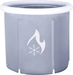 Zitbad Voor Volwassenen - Bath Bucket - Ijsbad - Ice Bath - Inklapbaar Bad - Wim Hof Methode - Opblaasbaarbad - Inclusief Voetpomp - Inclusief Ingebouwd Zitkussen - Grijs -Badkamer Wijs 1176x1200 13