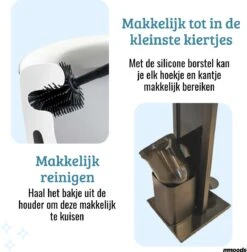 Mmoods Toiletbutler Zwart - WC Borstel Met Toiletrolhouder Vrijstaand - Toiletborstel Siliconen Industrieel Design Mmoods - Reserverolhouder Zonder Boren Staand Met Plankje RVS 13 Mmoods Toiletbutler Zwart - WC Borstel Met Toiletrolhouder Vrijstaand - Toiletborstel Siliconen Industrieel Design Mmoods - Reserverolhouder Zonder Boren Staand Met Plankje RVS -Badkamer Wijs 1177x1200 1