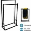 Mmoods XL Handdoekrek 2 Baren Badkamer Zwart - 25 X 50 X 86 Cm - Handdoekenrek Staand Keuken - Handdoekhouder Vrijstaand 2 Dragers -Badkamer Wijs 1177x1200 5