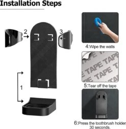 Tandenborstelhouder - Houder Elektrische Tandenborstel - Kleur Zwart - Zonder Boren - Geschikt Voor Oral B Toothbrush - Zelfklevend Hangende Houder 12 Tandenborstelhouder - Houder Elektrische Tandenborstel - Kleur Zwart - Zonder Boren - Geschikt Voor Oral B Toothbrush - Zelfklevend Hangende Houder -Badkamer Wijs 1177x1200 6