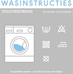 Sealskin Coloris Douchegordijn 180x200 Cm - Polyester / Katoen - Wit -Badkamer Wijs 1178x1200 23