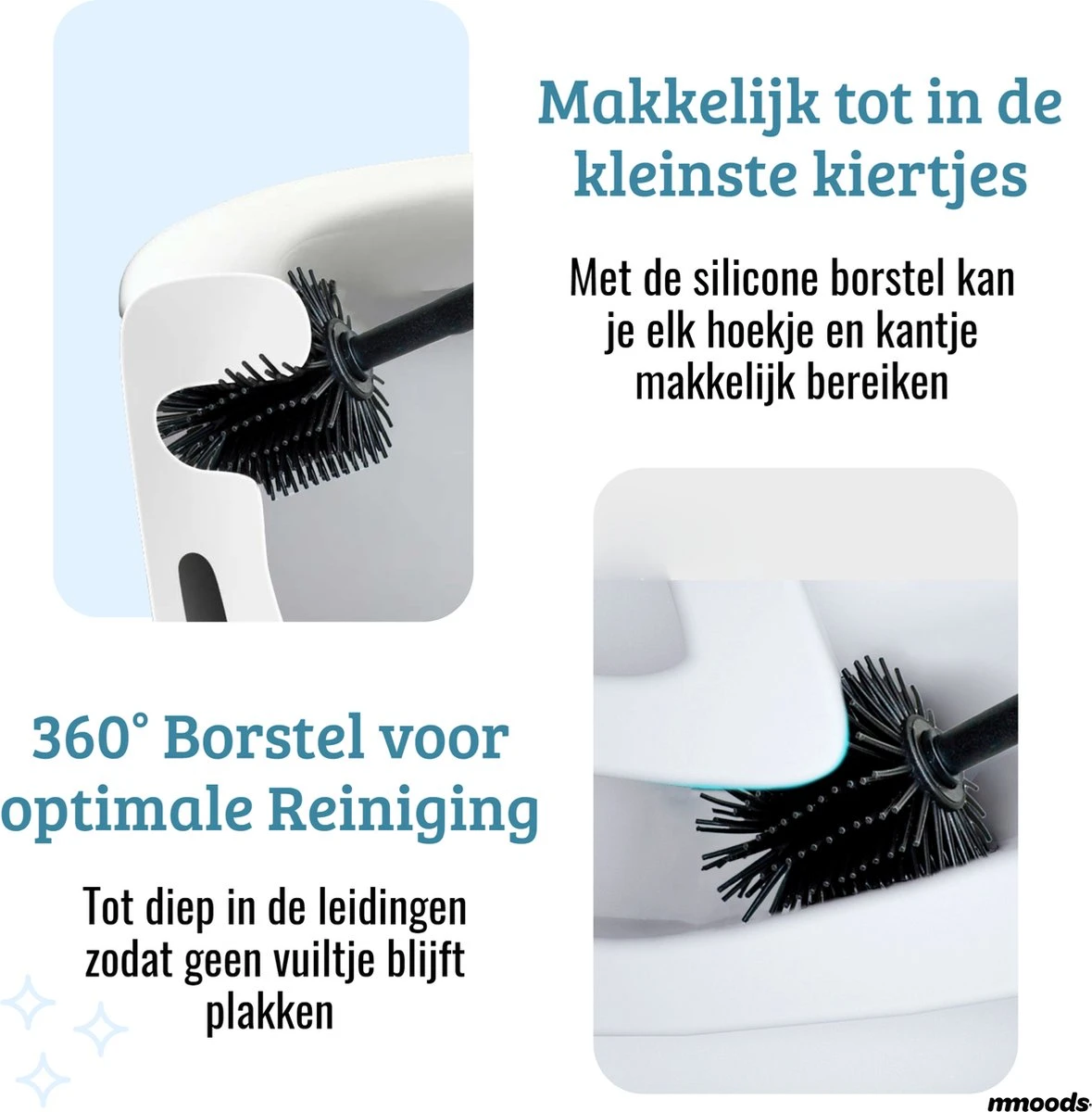 Mmoods WC Borstel Met Houder Hangend Zwart - Toiletborstel Siliconen Industrieel Design 5 Mmoods WC Borstel Met Houder Hangend Zwart - Toiletborstel Siliconen Industrieel Design - Afbeelding 3