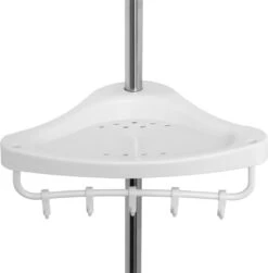 Telescopisch Doucherek Uit Chroom, Verstelbaar 155 - 320 Cm Met Extra Handdoekrek -Badkamer Wijs 1180x1200 1